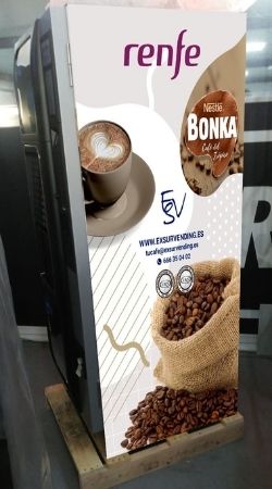 Personalización de máquinas Renfe Café